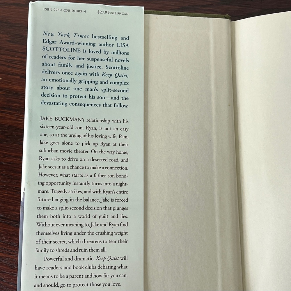 Keep Quiet by Lisa Scottoline Hardcover Hardback Mystery Psychological Thriller - Picture 4 of 6